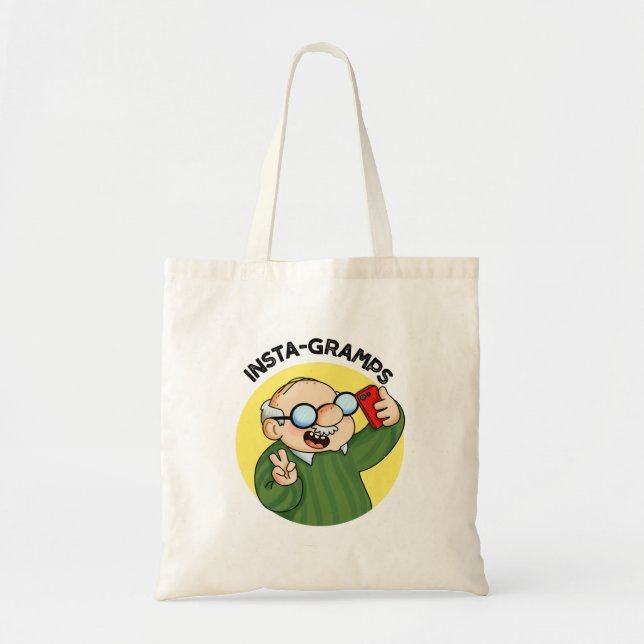 Instagramps Funny Social Media Grandpa Pun  Tote Bag (Front)