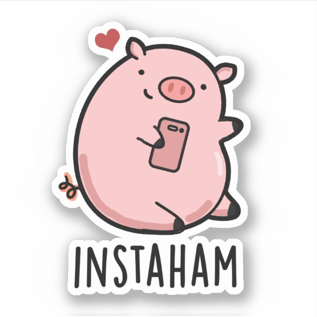 Instaham Funny Social Media Pig Pun  (Front)