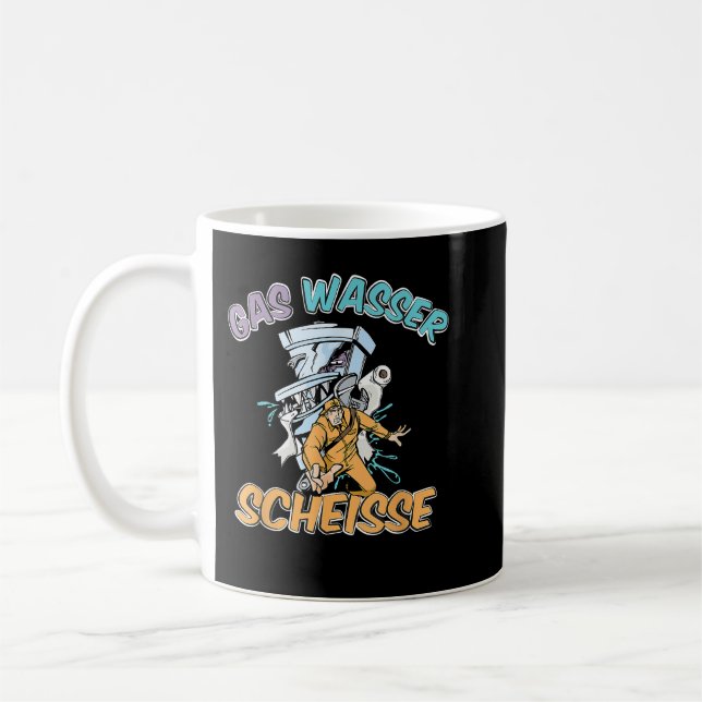 Installer Plumber Heating Attachment Sanitary Coffee Mug (Left)