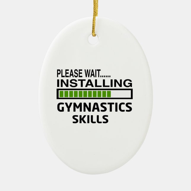 Installing Gymnastics Skills Ceramic Ornament (Front)
