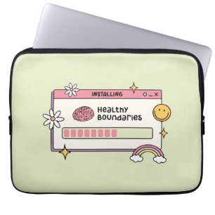 Installing Healthy Boundaries Self Care Quote Laptop Sleeve