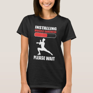 Installing Muscle Soreness Please Wait Aerobics In T-Shirt