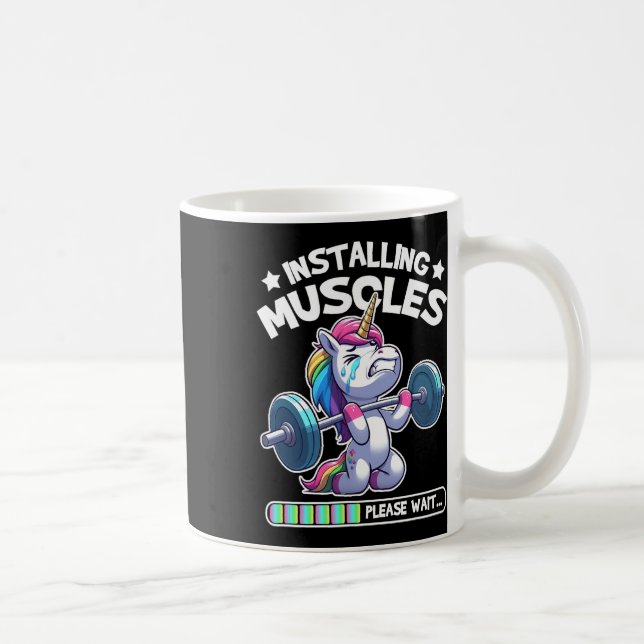 Installing Muscles Please Wait Bodybuilding Unicor Coffee Mug (Right)