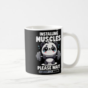 Installing Muscles Please Wait Panda Lifting Gym Q Coffee Mug