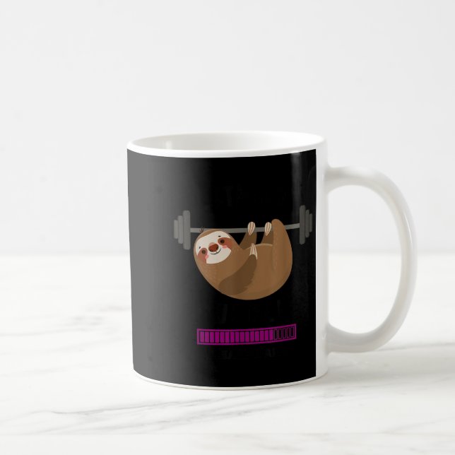 Installing Muscles Sloth Weight Lifting Fitness Mo Coffee Mug (Right)