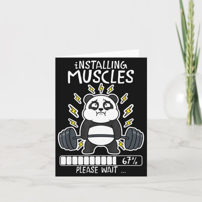 Installing muscles wait panda loading 67 gym card (Front)