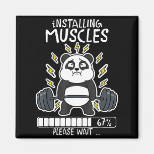 Installing muscles wait panda loading 67 gym magnet