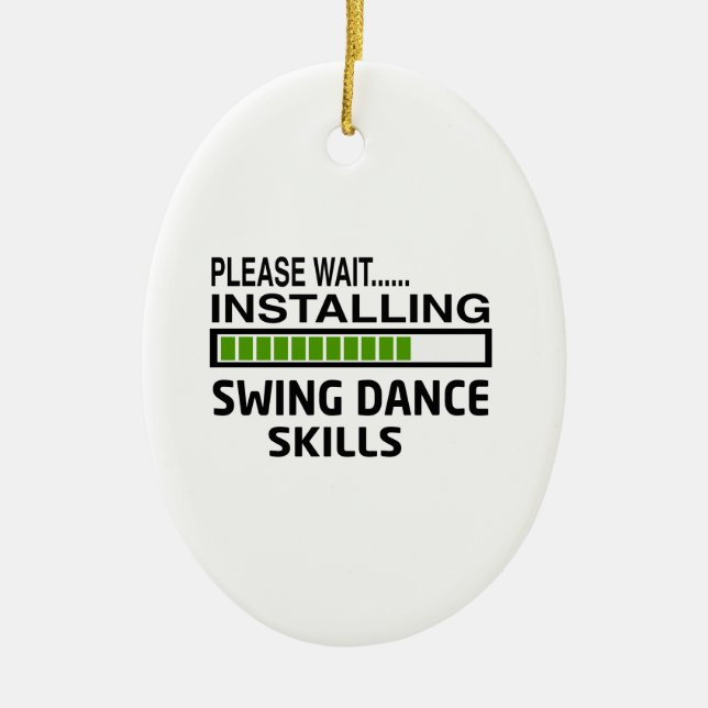 Installing Swing Dance Skills Ceramic Ornament (Front)