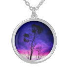 Instamaker Round Sterling Silver Plate Necklace