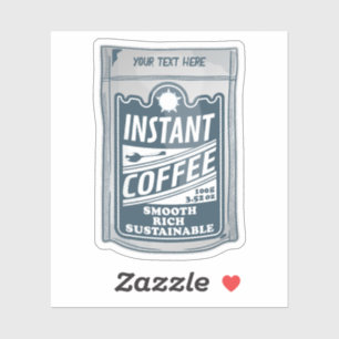 Instant coffee pop art illustration