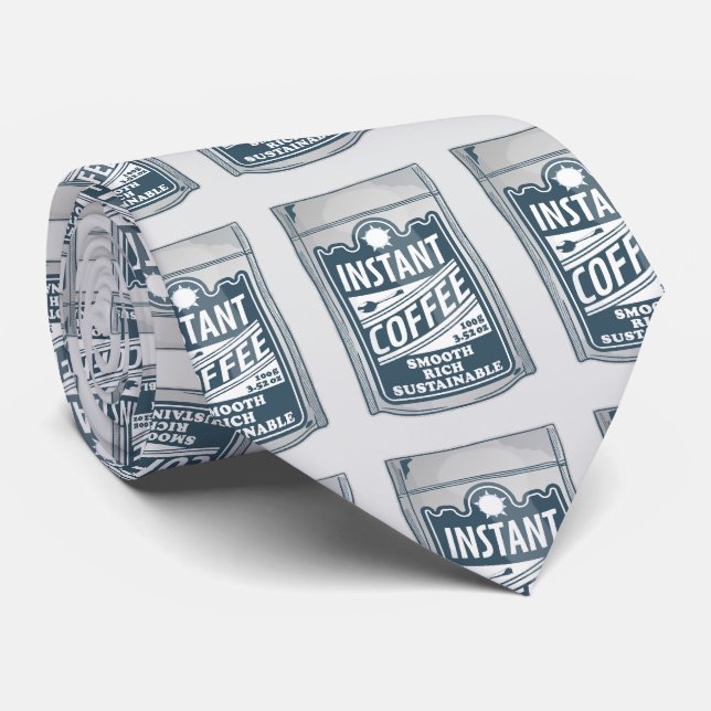 Instant coffee pop art illustration tie (Rolled)