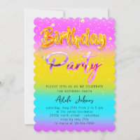 Instant Download Birthday Party Gold Pink 