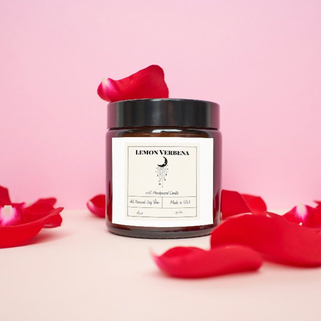 Instant Download Crescent Moon Stars Candle Label Invitation (Creator Uploaded)