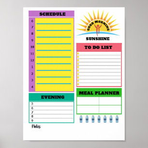 Instant Download Daily Planner Sheet  Poster