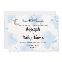 Instant Editable Aqeeqah Aqiqah Invitation Card