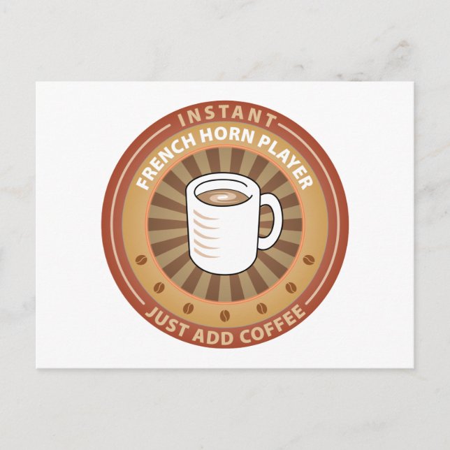 Instant French Horn Player Postcard (Front)