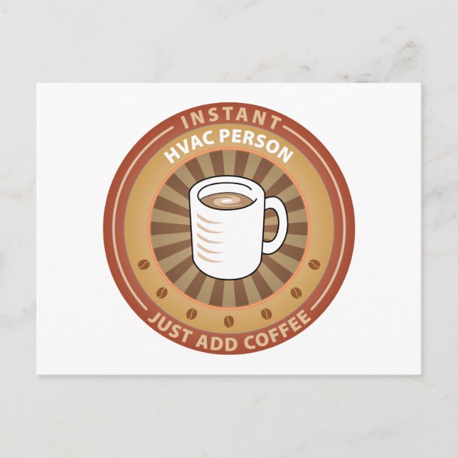 Instant HVAC Person Postcard (Front)