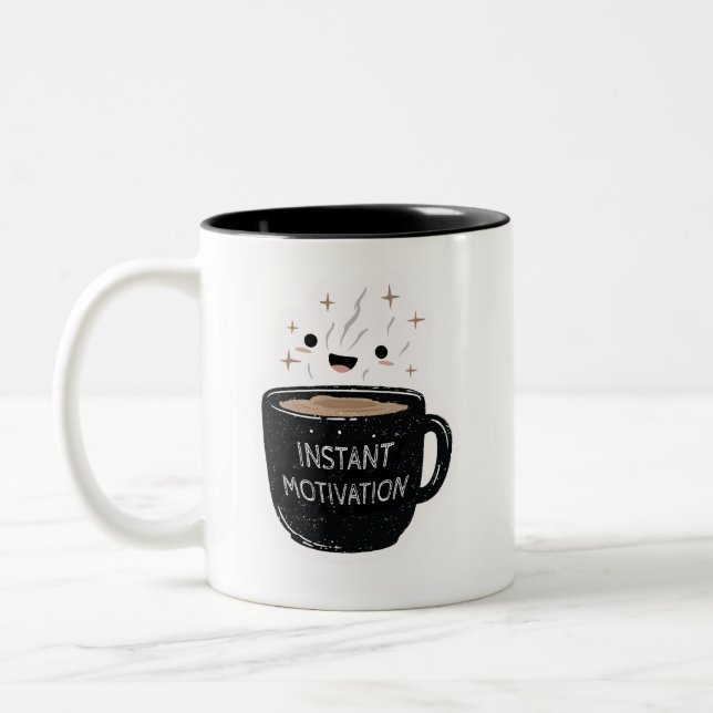 Instant Motivation – Cute Kawaii Coffee Cup (Left)