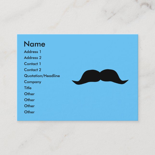 Instant Moustache Business Cards (Front)
