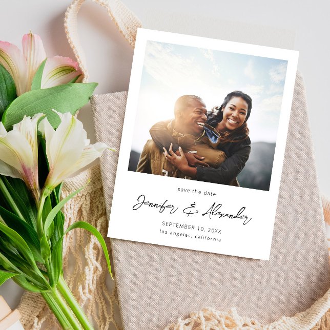 Instant Photo 2 Save the Date - White V2 Invitation (Creator Uploaded)