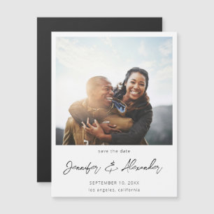 Instant Photo 2 Save the Date - White V2 Magnet