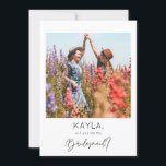 Instant Photo Be My Bridesmaid Proposal Invitation<br><div class="desc">Have a little fun with asking your friend/family member to join your wedding party with your custom Instant Photo Be My Bridesmaid Proposal Card.</div>