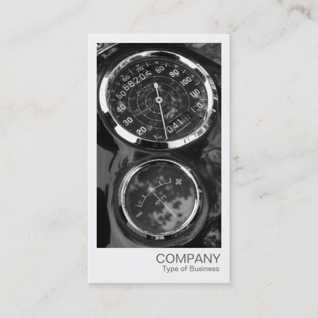 Instant Photo - Classic Motorcycle Gauges Business Card (Front)