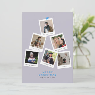 Instant Photo Family Christmas Tree Holiday Card