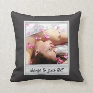 instant photo - photoframe - on black cushion