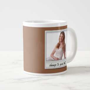 instant photo - photoframe - on brown large coffee mug