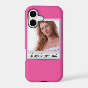 instant photo - photoframe - on hot pink