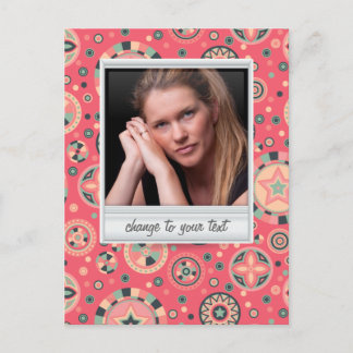 Instant photo - photoframe with pattern postcard