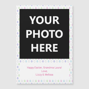 Instant Photo Retro Message Magnet   Easter Eggs