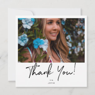 Instant Photo & Typography Thank You Card- 2 photo Invitation