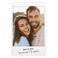 Instant photo with handwritten notes Save the Date