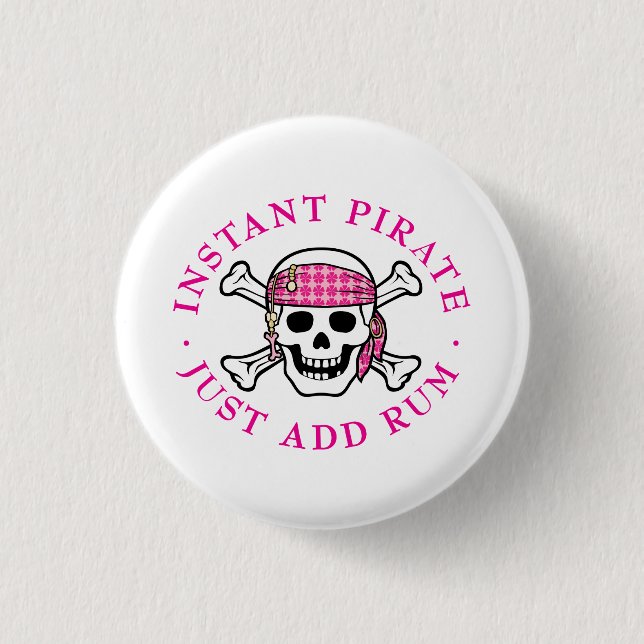 Instant Pirate Lady 3 Cm Round Badge (Front)