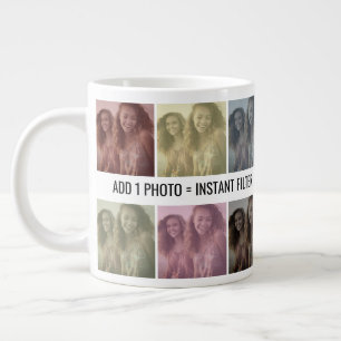 Instant Pop Art Photo Collage Auto Filter Large Coffee Mug