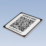 Instant QR Code (enter your website URL to change) Ceramic Tile<br><div class="desc">Modern looking editable QR code,  customise how you like!</div>