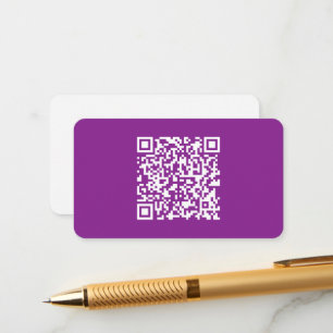 Instant QR code with Your Website URL   Purple Enclosure Card