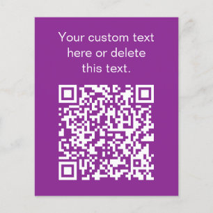Instant QR code with Your Website URL Purple Flyer