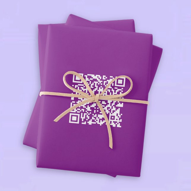 Instant QR code with Your Website URL | Purple Wrapping Paper Sheet (Creator Uploaded)