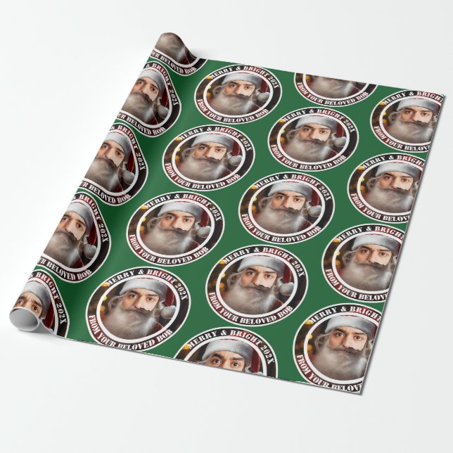 Instant Santa! Just add your face.  Wrapping Paper (Unrolled)