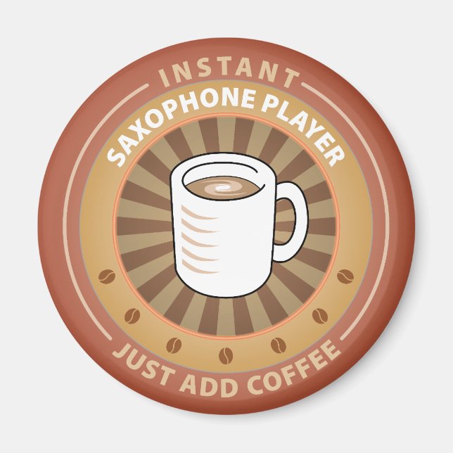 Instant Saxophone Player Magnet (Front)