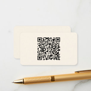 Instantly Create a QR Code   Editable Off White Enclosure Card