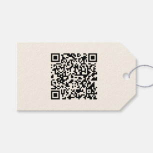 Instantly Create a QR Code Editable Off White Gift Tags