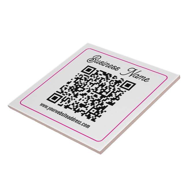 Instantly Create a Scannable QR code for Business Ceramic Tile (Side)