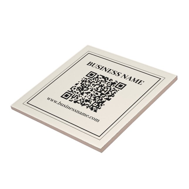 Instantly Create a Scannable QR code for Business Ceramic Tile (Side)