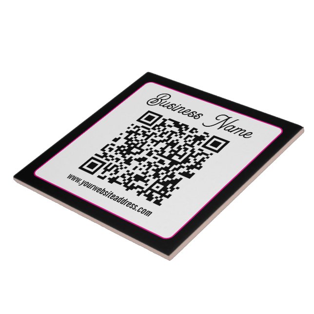 Instantly Create a Scannable QR code for Business Ceramic Tile (Side)