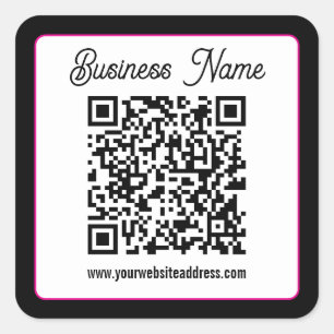 Instantly Create a Scannable QR code for Business Square Sticker