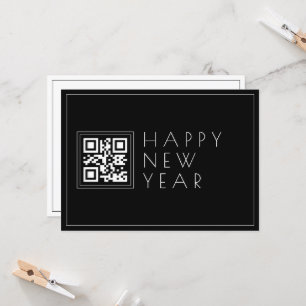 Instantly Create QR code   Stylish Happy New Years Card